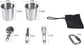 Cookware - 9-piece - for camping, outdoor, hiking, picnic, BBQ, foldable camping pans - safe and BPA - Suitable for 2-3 people camping pan set