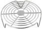 Oven Rack - Steam Rack - Stainless Steel - Microwave Rack - Round - Grill Cooling Rack - Multifunctional Cooking Steam Stand - Microwave Rack Round - Oven Rack - Universal - Suitable for cooking, baking and roasting - 16cm - Silver