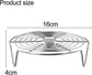 Oven Rack - Steam Rack - Stainless Steel - Microwave Rack - Round - Grill Cooling Rack - Multifunctional Cooking Steam Stand - Microwave Rack Round - Oven Rack - Universal - Suitable for cooking, baking and roasting - 16cm - Silver