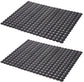 Sink mat - 2 pieces - 30x40cm - Sink insert - Rectangular - Dot design - Sink protection - Black - PVC - Sink mat - Sink mat - Washbasin mat