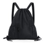 One-piece backpack - Drawstring backpack - Large capacity - Lightweight - Separate compartments for wet and dry items, sports backpack - Suitable for travel and fitness - Black