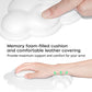 Mouse pad - Mouse pad with wrist rest - Ergonomic mouse pad - Mouse pad with leather surface, suitable for computers, laptops, office, home and travel, with non-slip bottom