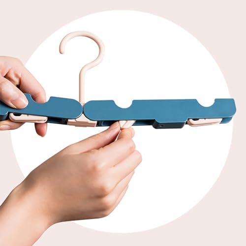 Folding Clothes Rack - Hanging Clothes Rack - Portable Folding Hanger with Hook - Ideal for Travel, Campers, Travelers and Small Spaces - Two-Piece Pack - Dark Green