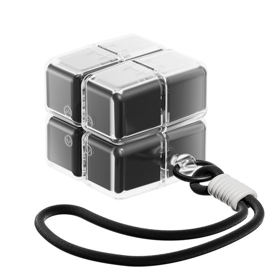 Medicine box - 7-day medicine box - Weekly pill box - Portable pill box for travel - Easy to open - 8 compartments - For storing vitamins and medicines - Black