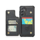 Compatible with Samsung Galaxy S25 Case with RFID Protection and Stand in Black
