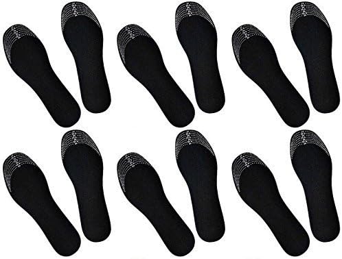 Activated Carbon Shoe Insoles for Odor Neutralization and Moisture Absorption, 6 Pairs