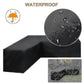 12 Sizes L-Shape All-Weather Cover Waterproof Rattan Corner Furniture Protector Garden Patio Outdoor Sofa Cover Dust Cover300*300*98cm