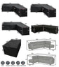 12 Sizes L-Shape All-Weather Cover Waterproof Rattan Corner Furniture Protector Garden Patio Outdoor Sofa Cover Dust Cover215*215*87cm