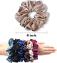 Velvet Scrunchie for Thick Hair Extra Large Soft Ponytail Holder 6 Pack