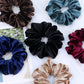 Velvet Scrunchie for Thick Hair Extra Large Soft Ponytail Holder 6 Pack