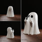 Funny Cheeky Halloween Ghost with Middle Finger Resin Statue Ornament Scary Sculpture