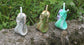 Skeleton Snail Skull Sculpture Gothic Garden Home Decor, 1-Pack
