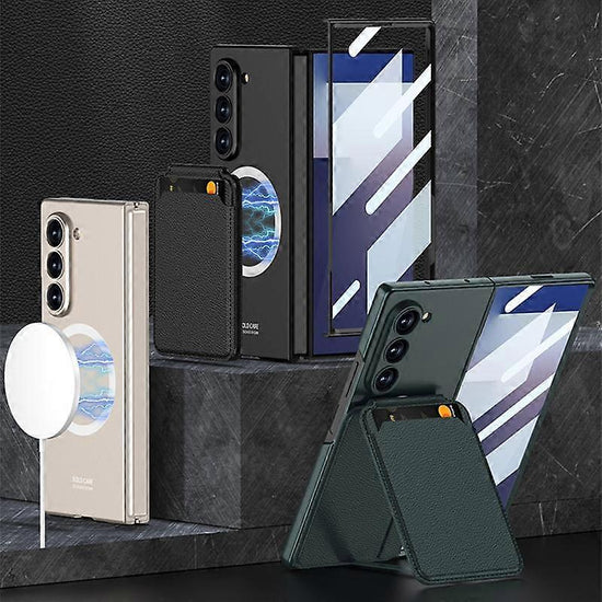 Magnetic Card Slot Case For Compatible with Samsung Galaxy Z Fold7 5G Samsung Grey