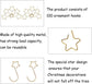 Gold Star Christmas Tree Baubles Hooks, 100 Pack for Decoration