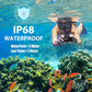 Compatible with Apple Waterproof Case for iPhone 15 14 13 12 11 Pro Max XS XR 8 7 Transparent Protection IP68 Diving Swimming Outdoor Sports Black