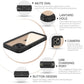 Compatible with Apple Waterproof Case for iPhone 15 14 13 12 11 Pro Max XS XR 8 7 Transparent Protection IP68 Diving Swimming Outdoor Sports Black