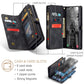 Galaxy S25 Wallet Case with Multi-Slot 2-in-1 Design Black Slim Protective Cover with Card Holder for Compatible with Samsung S25