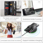 Galaxy S25 Wallet Case with Multi-Slot 2-in-1 Design Black Slim Protective Cover with Card Holder for Compatible with Samsung S25