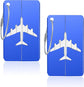 Luggage Tags 2 Pcs Aluminum Metal Suitcase Labels with Name ID Address Card