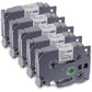 Brother TZE-231 Compatible 5-Pack Laminated P-Touch Label Printer Tape for PT-D Model