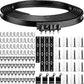 Black Bendable Ceiling Curtain Track 5 Meter Flexible Compatible with Curtains