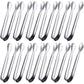 Small Stainless Steel Serving Tongs 12 Pack - Mini Sugar Tongs, Ice Tongs Compatible with Various Brands