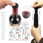 Black Wine Vacuum Pump with 4 Vacuum Wine Stoppers, Wine Preservation Tool