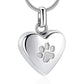 Pet Memorial Jewelry Heart Shaped Cremation Necklace for Ashes