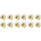 Set of 12 Daisies and Sunflowers Napkin Rings, Gold Napkin Ring Holders with Bees for Formal or Casual Dining