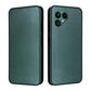 Fairphone 6 Case with Carbon Fiber Texture, Drop-Proof PU Leather Phone Cover Green, Compatible with Fairphone 6
