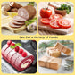 Cheese cutter with wire, cheese cutter for block cheese with 6 replacement wires, stainless steel cheese cutter