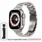 Compatible with Apple Watch Band Stainless Steel Metal Bracelet Apple Watch Series 9 8 7 6 5 49mm 45mm 44mm 42mm Titanium Color