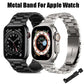Stainless Steel Band Compatible with Apple Watch Series 9 8 7 6 5 49mm 45mm 44mm 42mm Black Metal Bracelet