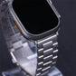 Compatible with Apple Watch Band Series 9 8 7 6 5 Stainless Steel Metal Bracelet Silver 49mm 45mm 44mm 42mm