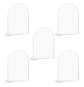 Transparent Acrylic Wedding Table Number Holders - 5-Pack Blank Arched Sign with Stand