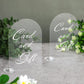 Transparent Acrylic Wedding Table Number Holders - 5-Pack Blank Arched Sign with Stand