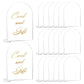 Transparent Acrylic Wedding Table Number Holders - 5-Pack Blank Arched Sign with Stand