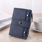 New Fashion Light Green Leather Card Holder Wallet Foldable Small Women&