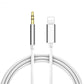 Compatible with Apple to 3.5mm Aux Car Cable iPhone, Silver 1m