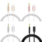 Compatible with Apple to 3.5mm Aux Car Cable iPhone, Silver 1m