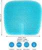 Gel Seat Cushion for Long-Term Sitting, Gel Cushions for Pressure Relief, Double Thick Gel Cushion for Sitting, Seat Cushions for Office Chairs with
