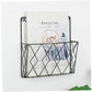 Wall Mounted Newspaper Holder Newspaper Shelf Storage Rack Black Pull