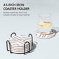Minimalist Black Iron Coaster Holder Compatible with Round and Square Coasters
