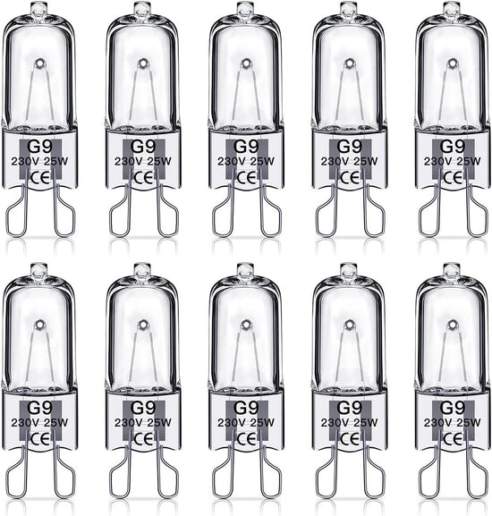 G9 halogen bulbs 25W, 230V, 10-pack 25W 25W