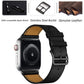 Compatible with Apple Watch Strap 38mm 40mm 41mm Leather Black Brown