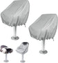 2-Pack Covers, Waterproof Outdoor Pedestal Pontoon Captain Boat Bench Chair Covers, Oxford Fabric Rudder Chair Covers - Perfect
