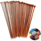 Bamboo Chopsticks Set Single Pointed Carbonated 2mm-10mm 36pcs