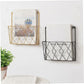 Metal Magazine Rack for Wall - Storage Shelf for Office, Living Room, Bedroom - Compatible with Newspapers, Books and Files