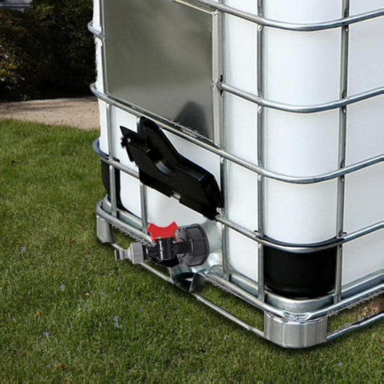 Fittings for 1000L IBC tanks, with S60x6 adapter valve and 3/4 (faucet only)