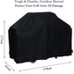Grill Cover BBQ Protective Tarpaulin Anti-UV Anti-water Anti-moisture with Storage Bag Black (170 x 61 x 117cm)
